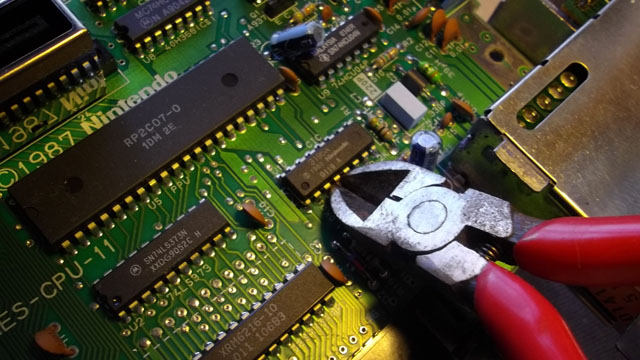 une photo de la puce zonage nintendo nes
